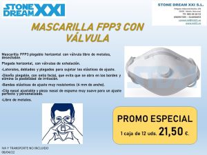 MASCARILLA FFP3 C/VÁLVULA "PICO PATO" DESECHABLE