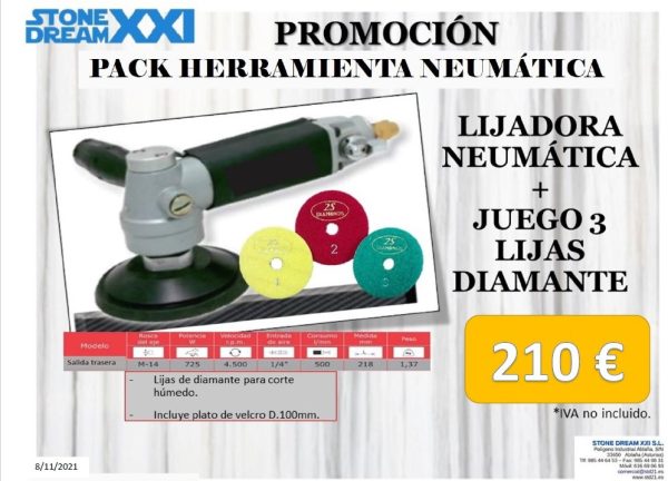 OFERTA PACK LIJADORA NEUMÁTICA