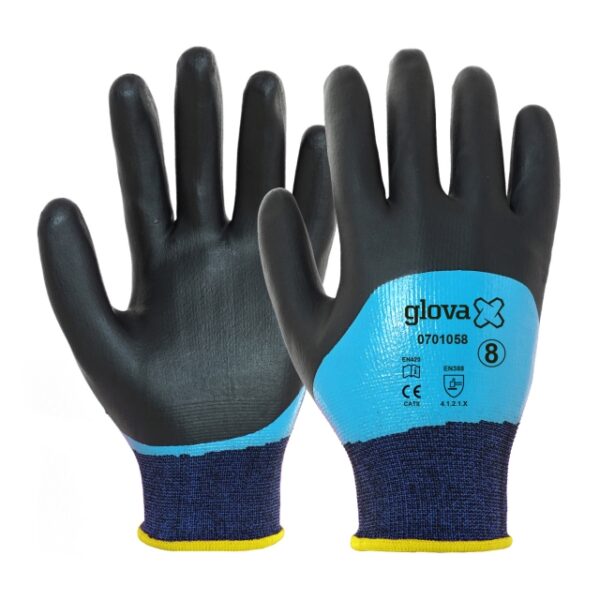 Guante de nylon con doble recubrimiento de nitrilo foam