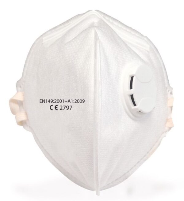 Mascarilla plegable vertical FFP3 con válvula