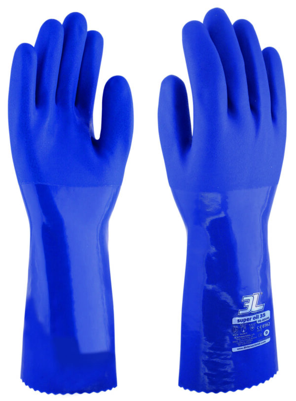 Guante pvc azul