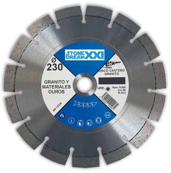 Disco diamante laser para granito y cantería
